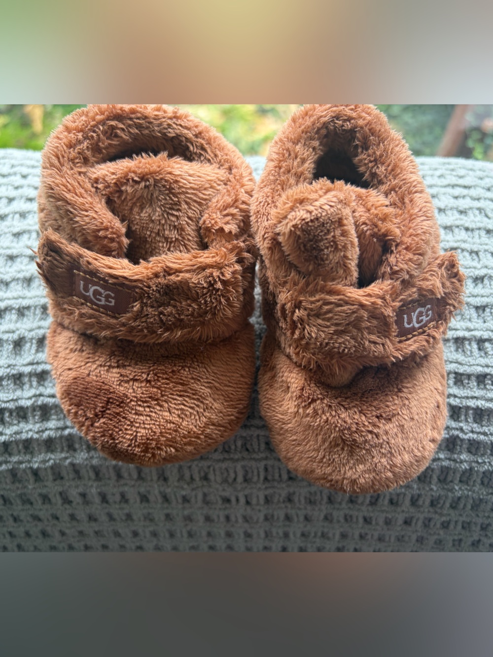 UGG Chestnut Brown Plush Infant Booties